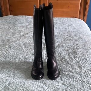 Steven by Steve Madden Women's Black Leather Riding Boots